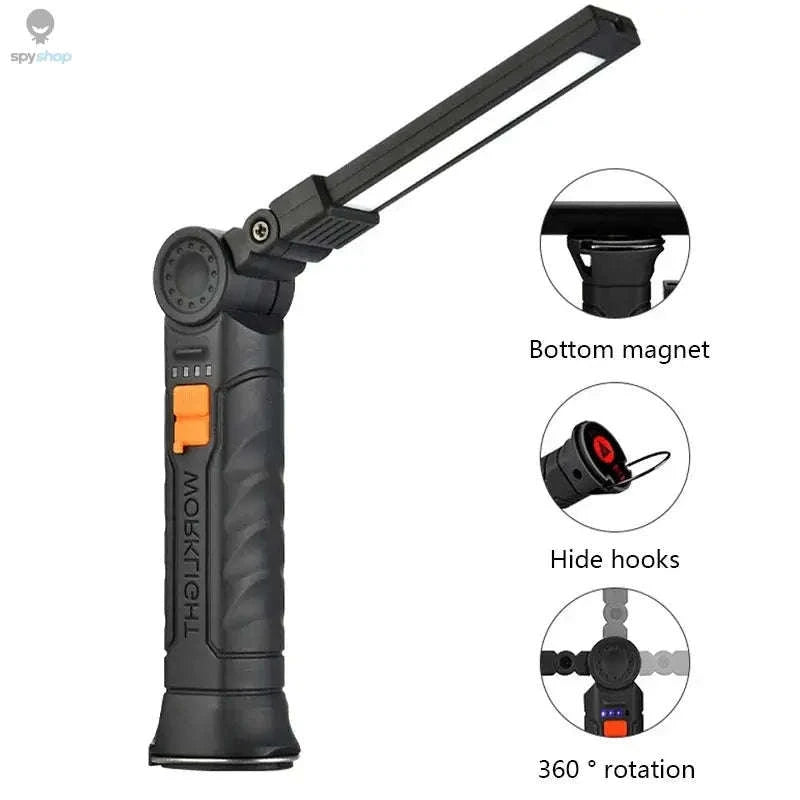 Portable COB LED Work Light – USB Rechargeable, Magnetic, 360° Folding-BIG-box