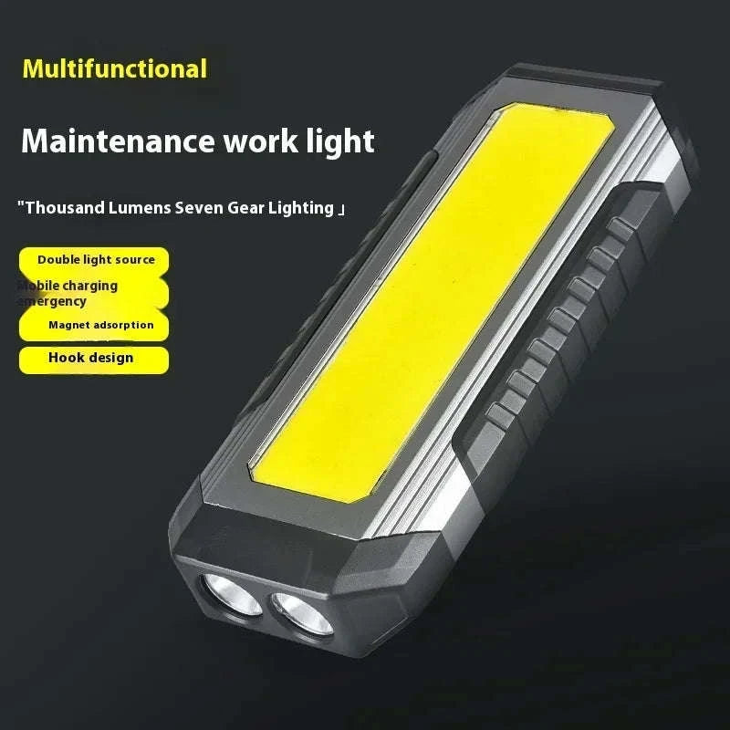Portable COB Work Light with Magnet – 4000mAh LED Torch-KXK586