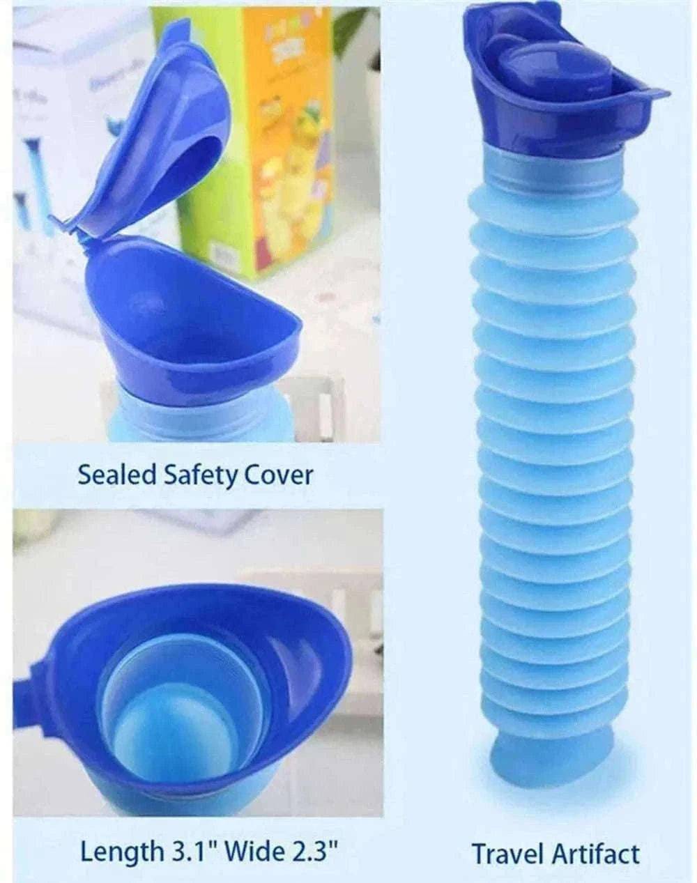Portable Collapsible Car Urinal with Leakproof Design for Travel-Urinal and Aid