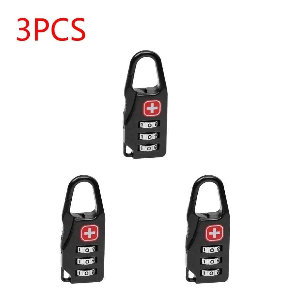 Portable Combination Code Lock for Bags and Travel Gear-3PCS