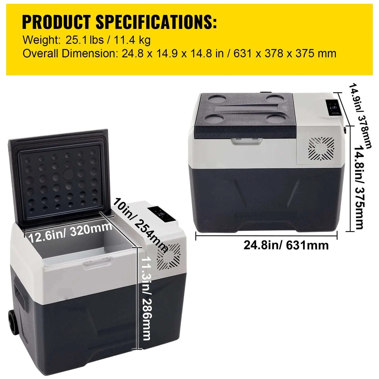 Portable Compressor Cooler 15L-55L 12V/24V DC 110-240V AC-22L NEW / Germany