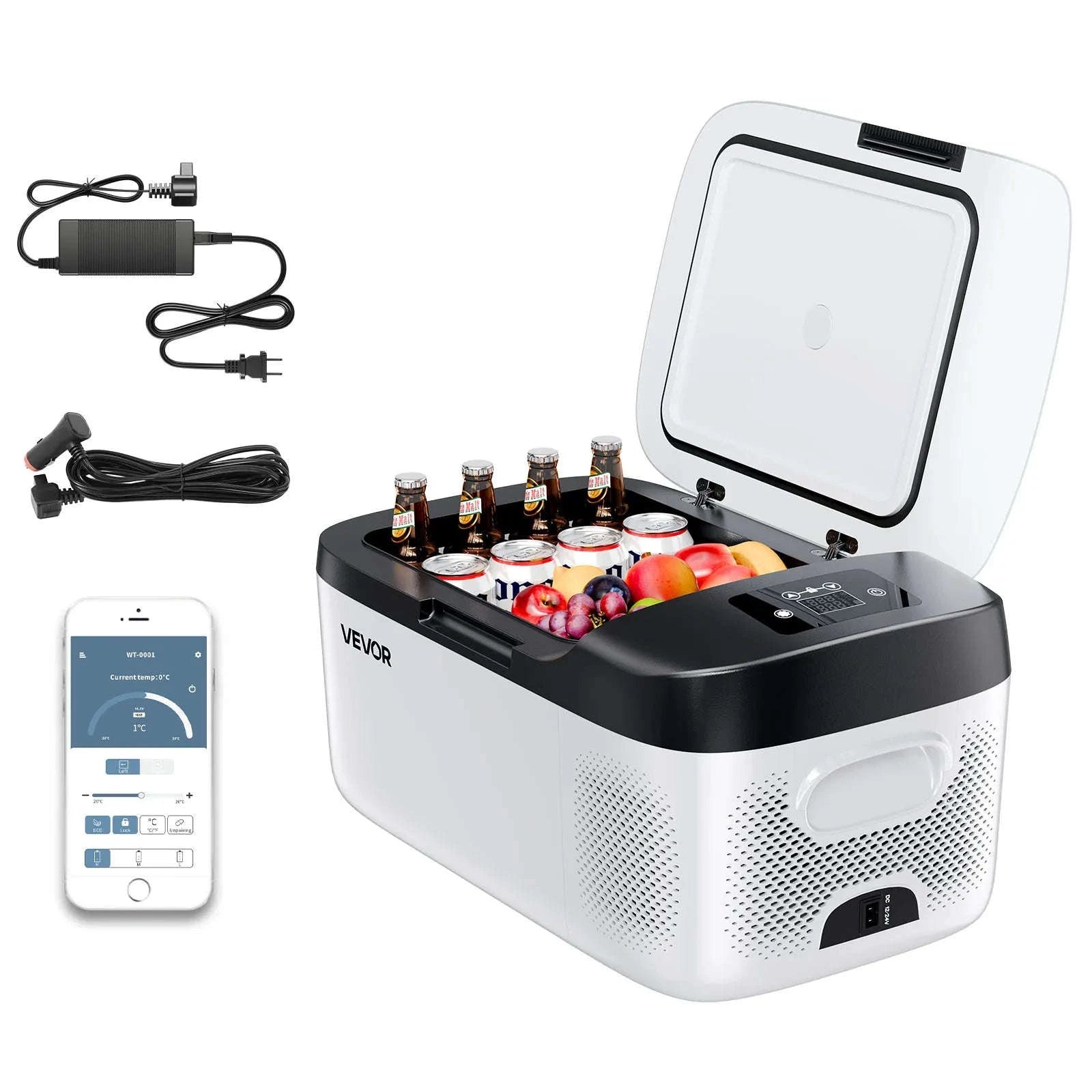 Portable Compressor Cooler 15L-55L 12V/24V DC 110-240V AC-22L NEW / Germany