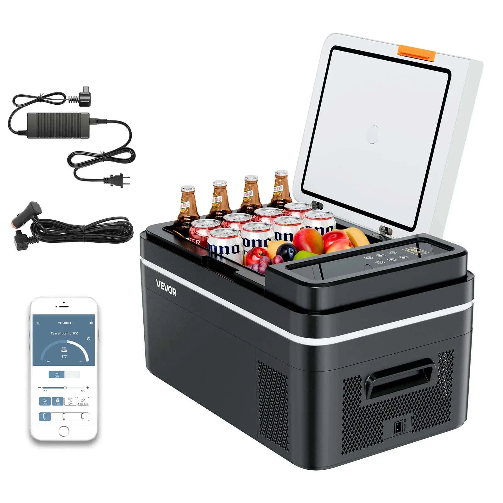 Portable Compressor Cooler 15L-55L 12V/24V DC 110-240V AC-22L NEW / Germany