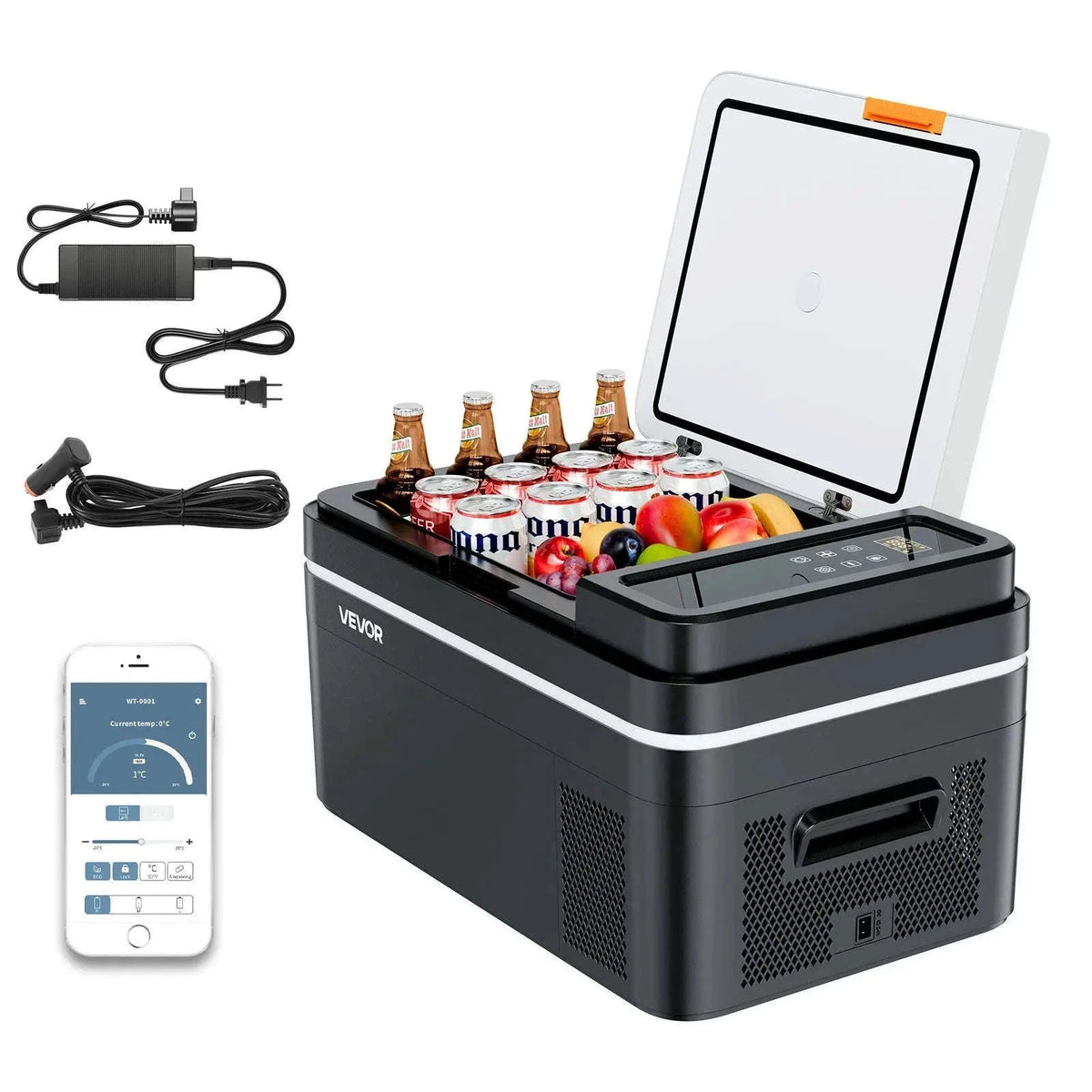 Portable Compressor Cooler 15L-55L 12V/24V DC 110-240V AC-22L NEW / Germany
