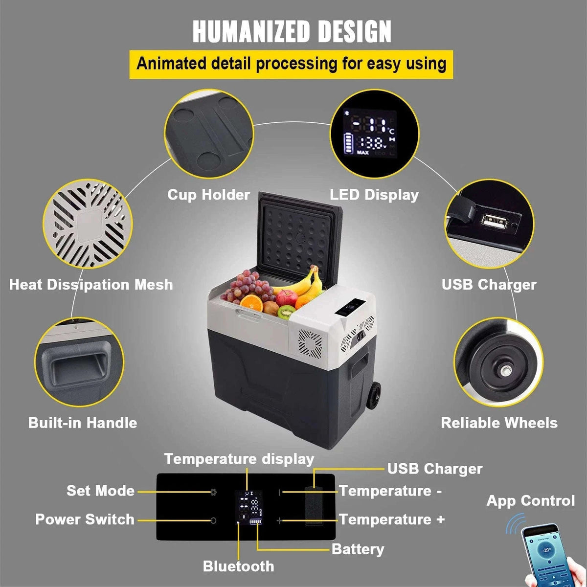 Portable Compressor Refrigerator Freezer 15L, 12/24V & 100-240V-40L / CZECH REPUBLIC