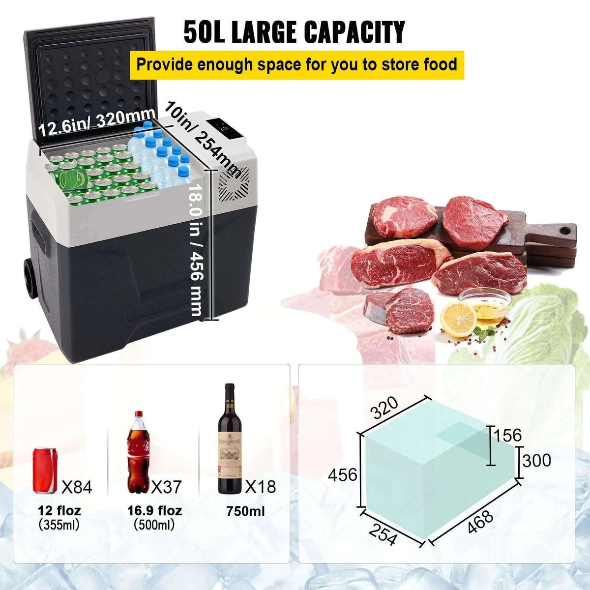 Portable Compressor Refrigerator Freezer 15L, 12/24V & 100-240V-40L / CZECH REPUBLIC