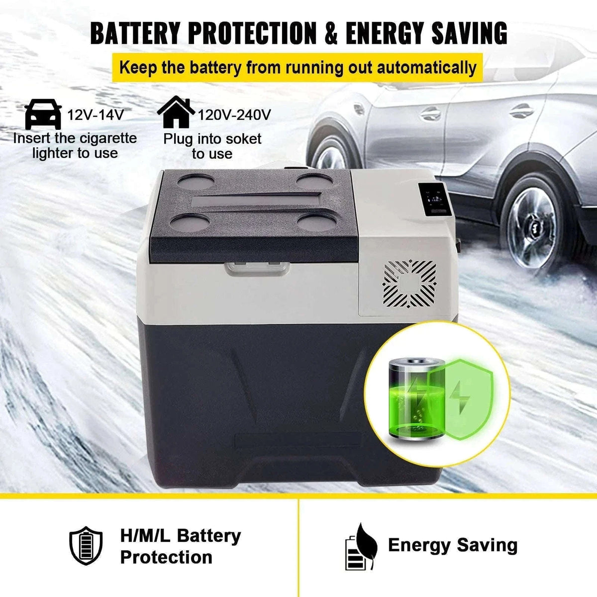 Portable Compressor Refrigerator Freezer 15L, 12/24V & 100-240V-40L / CZECH REPUBLIC