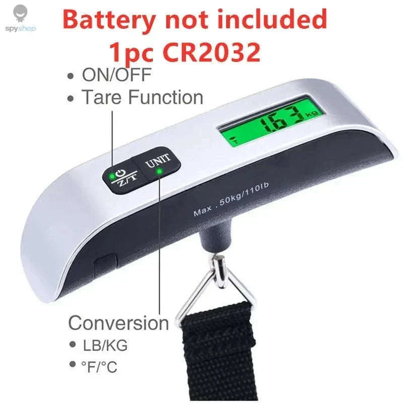 Portable Digital Luggage Scale, 50kg Travel Weight Checker-Webbing belt