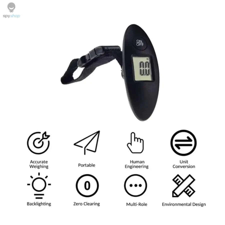 Portable Digital Luggage Scale for Airline Weight Checks-black