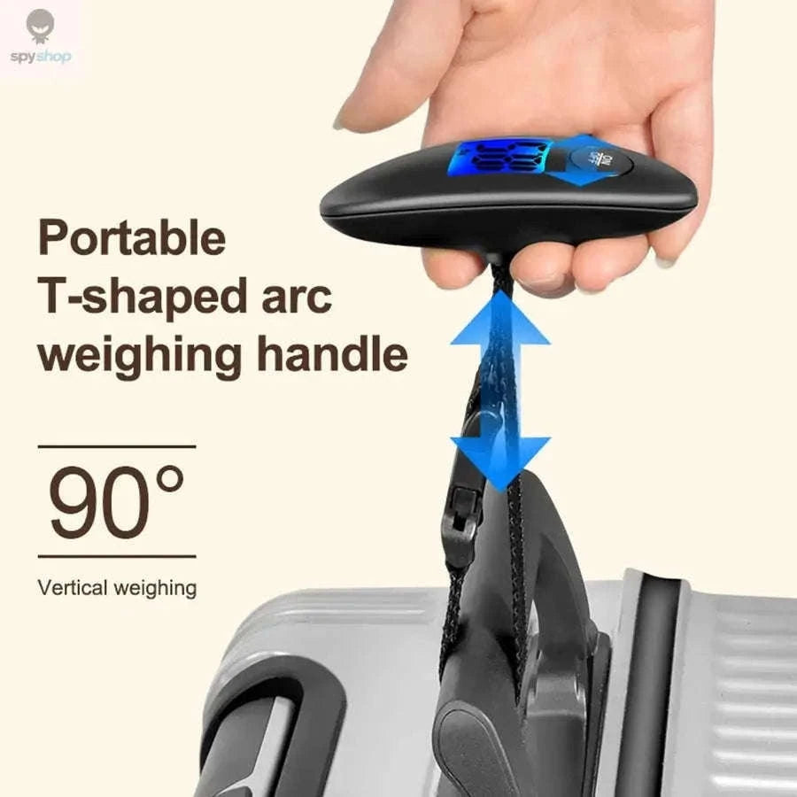Portable Digital Luggage Scale for Airline Weight Checks-black