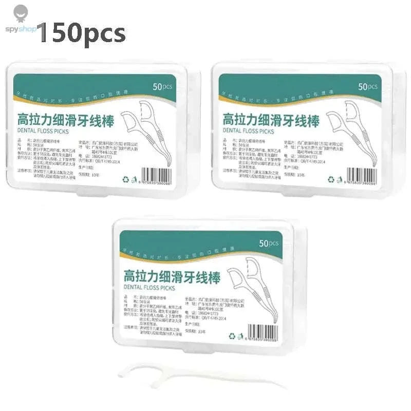 Portable Disposable Dental Floss Sticks – 50‑Pack On‑the‑Go Oral Care-C607-10 Box