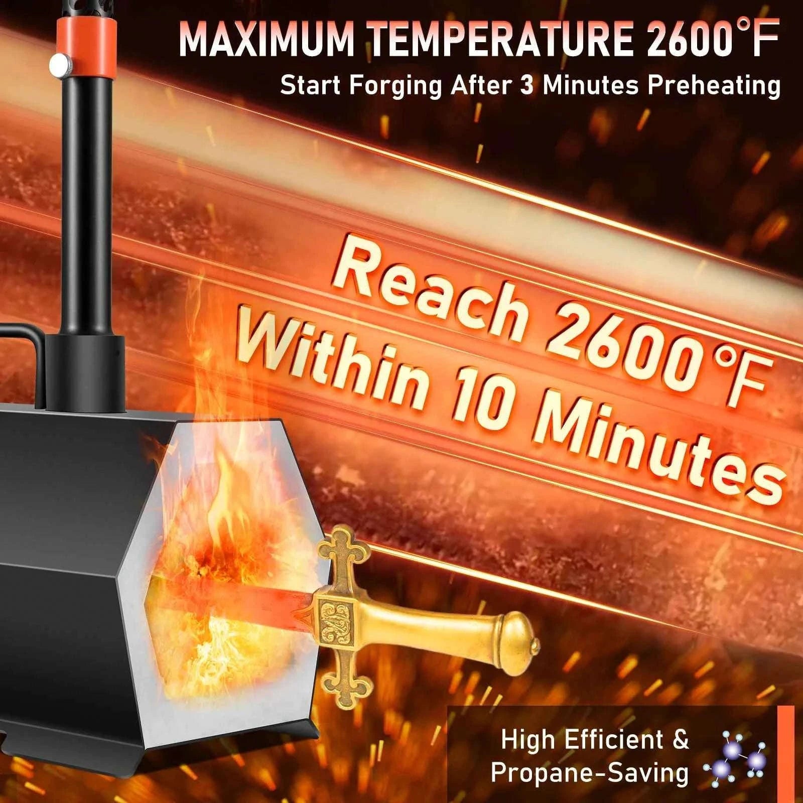 Portable Double Burner Propane Forge for Knife Making-2 Burners / United States