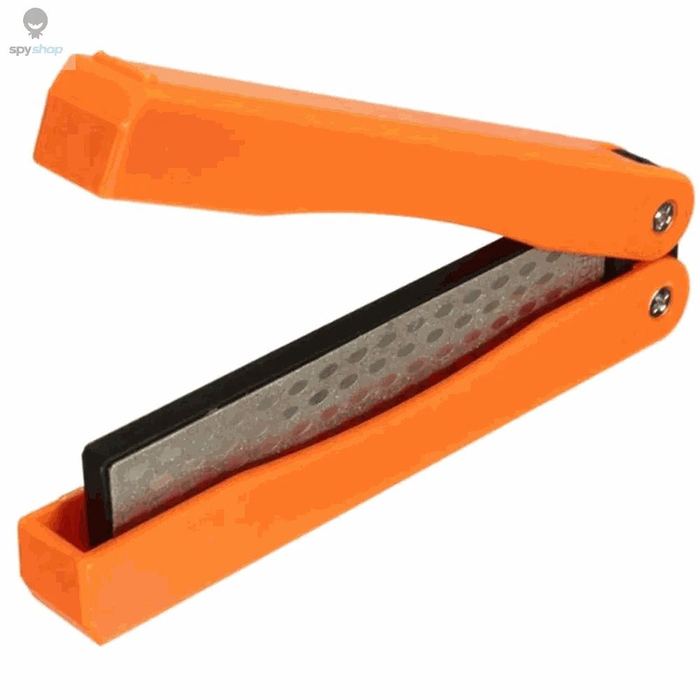 Portable Double-Sided Diamond Knife Sharpener-Orange