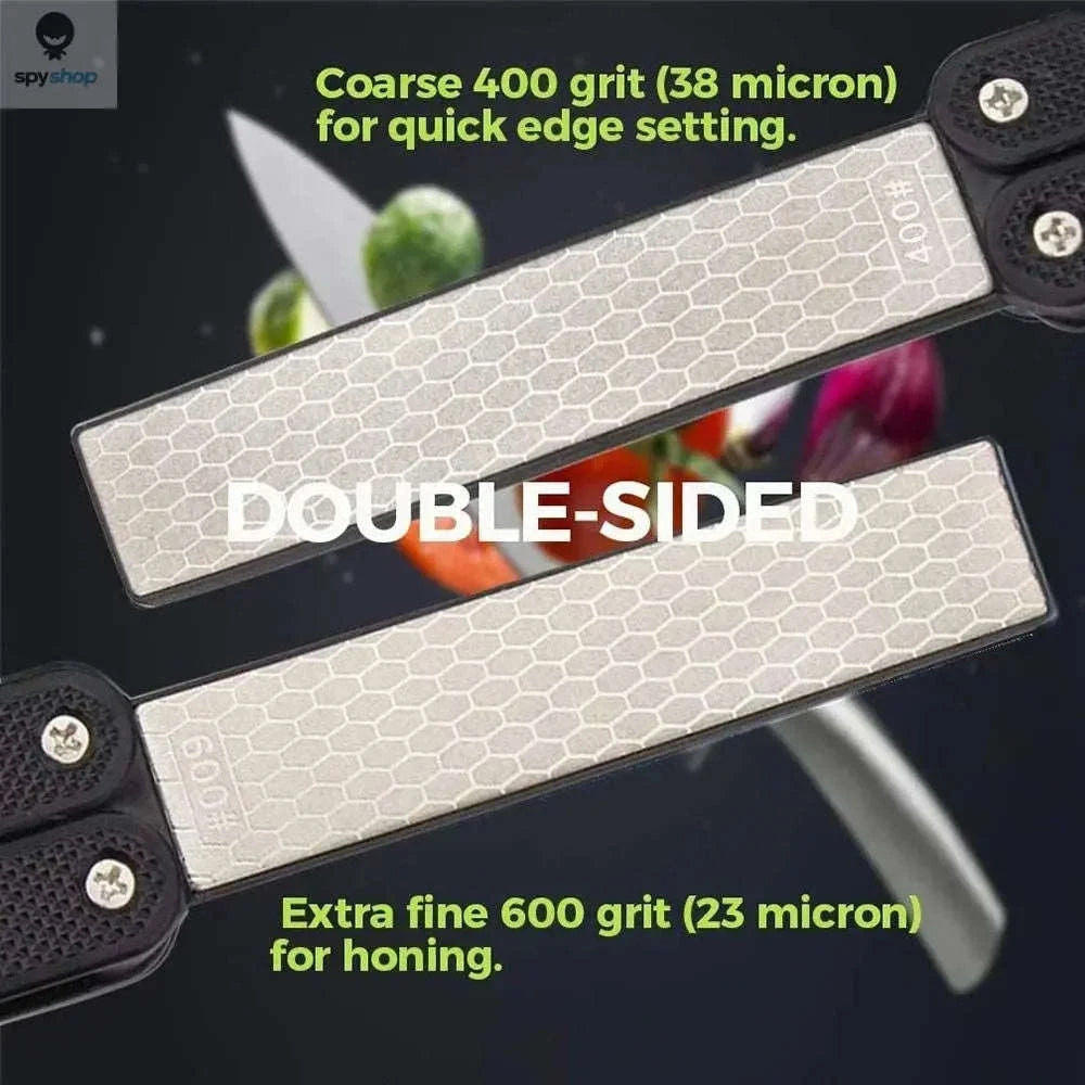 Portable Double-Sided Diamond Knife Sharpener-Orange