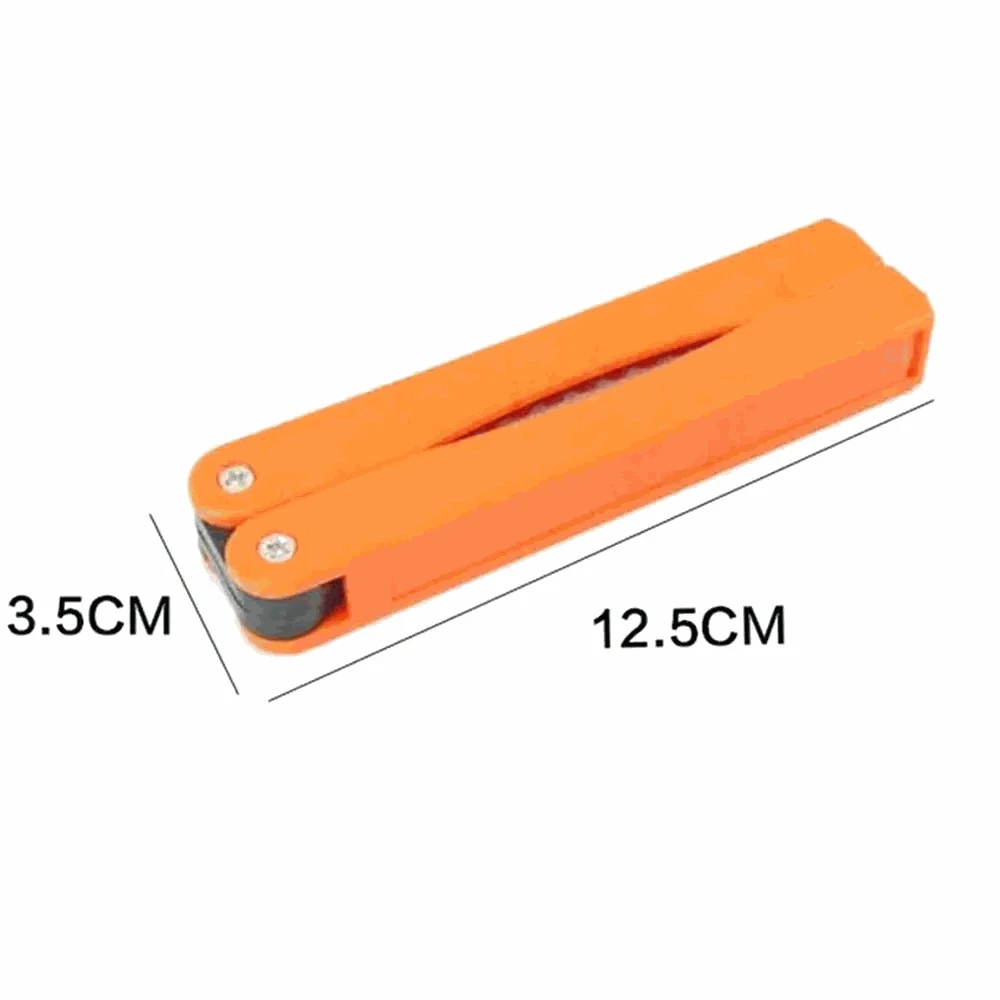Portable Double-Sided Diamond Knife Sharpener-Orange