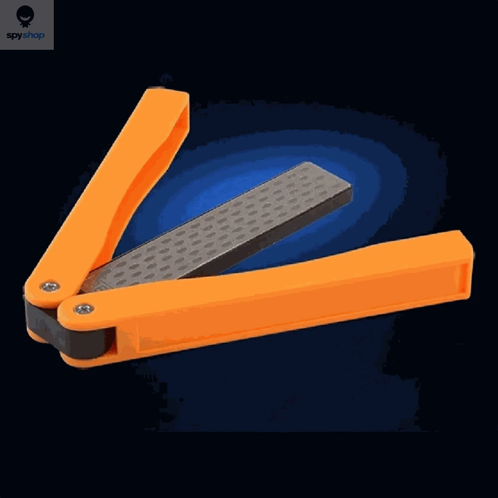 Portable Double-Sided Diamond Knife Sharpener-Orange