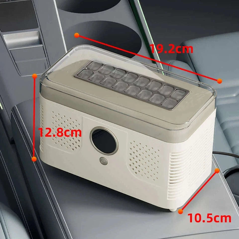 Portable Dual-Use Ice Maker for Car and Home-EU Car-Home-Beige