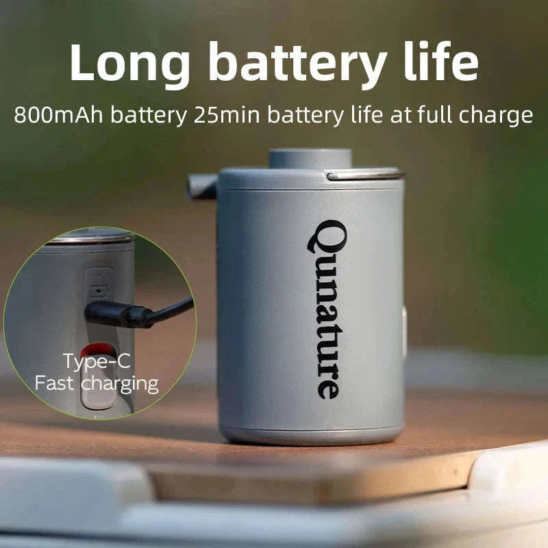 Portable Electric Air Pump with Type-C Charging for Outdoor Use-VOLCANO2-WT