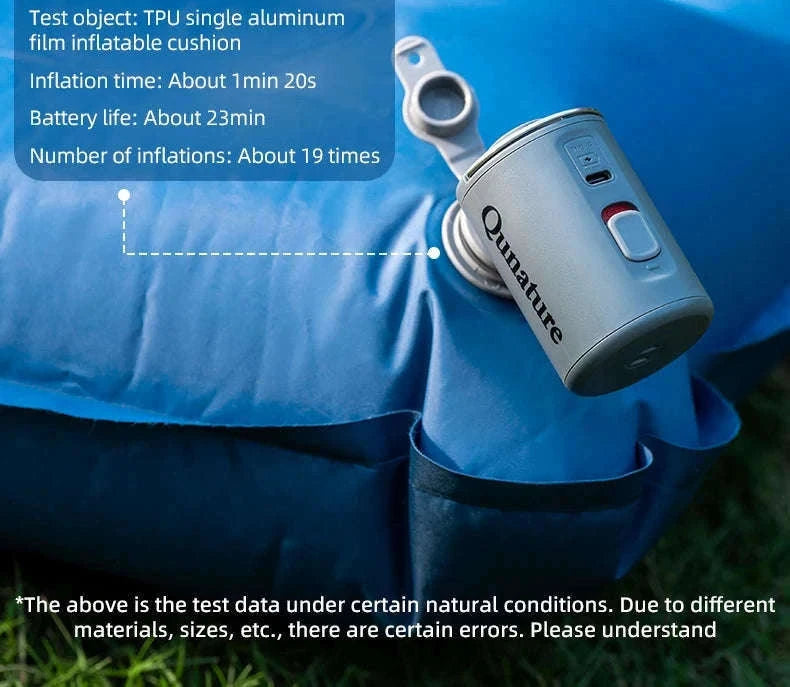 Portable Electric Air Pump with Type-C Charging for Outdoor Use-VOLCANO2-WT