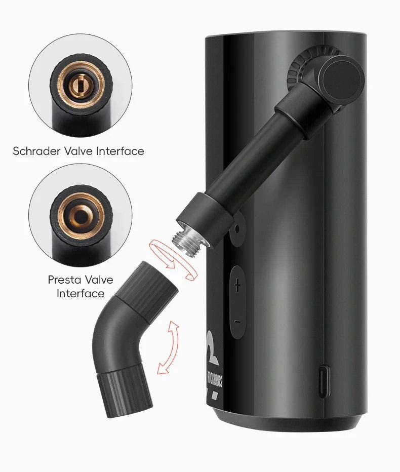 Portable Electric Bike Pump 150 PSI Mini Inflator with Digital Display-QJCQBM1