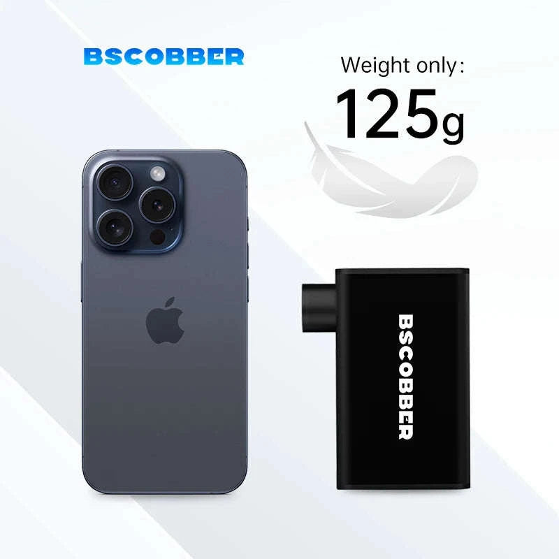 Portable Electric Bike Tire Pump 100 PSI Mini Air Compressor-black