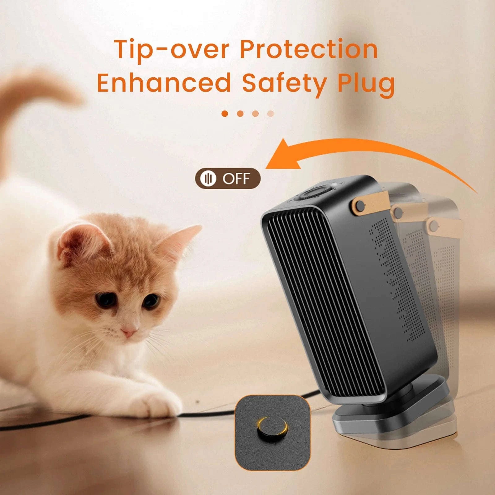 Portable Electric Heater for Fast, Comfortable Home Heating-EU 220V / EU / China Mainland