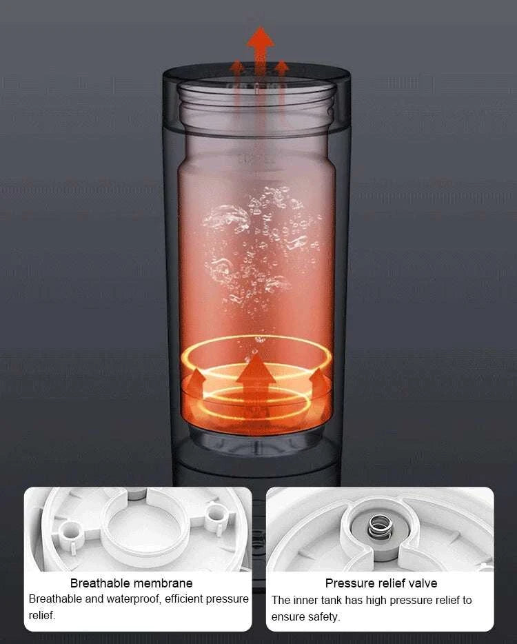 Portable Electric Kettle 350ml with Temperature Control & Thermos-White / EU