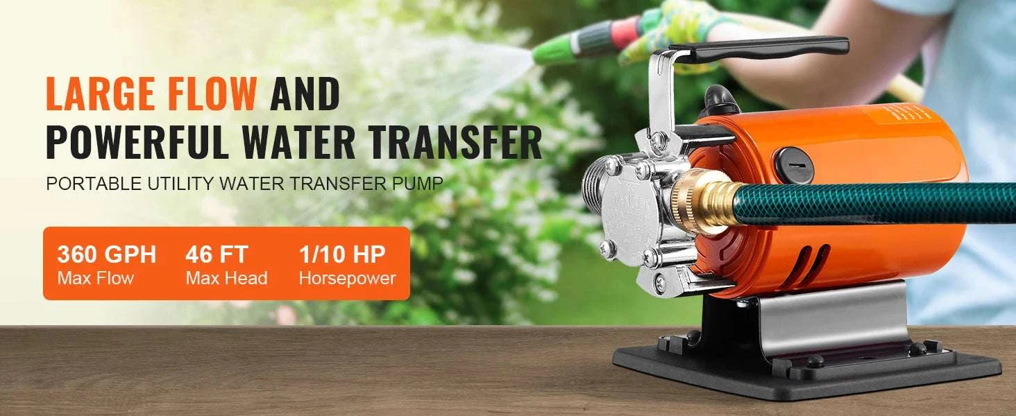 Portable Electric Water Transfer Pump 360 GPH 120V Utility Pump-360 GPH / US / United States