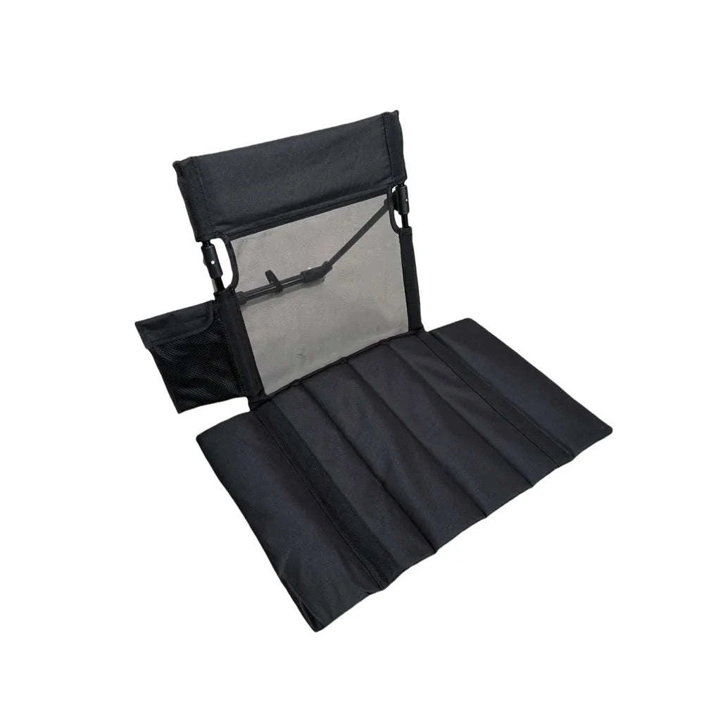Portable Foldable Camping Floor Chair with Back Support-army green / China Mainland