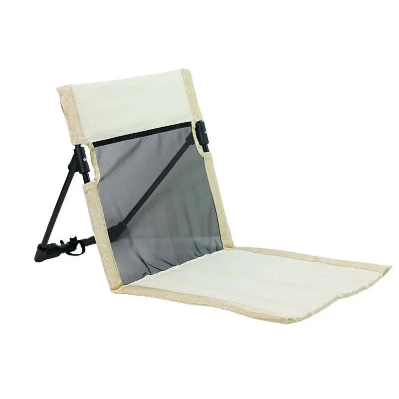 Portable Foldable Camping Floor Chair with Back Support-army green / China Mainland
