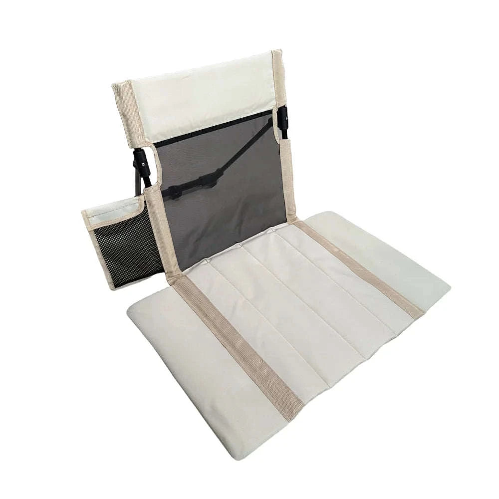 Portable Foldable Camping Floor Chair with Back Support-army green / China Mainland