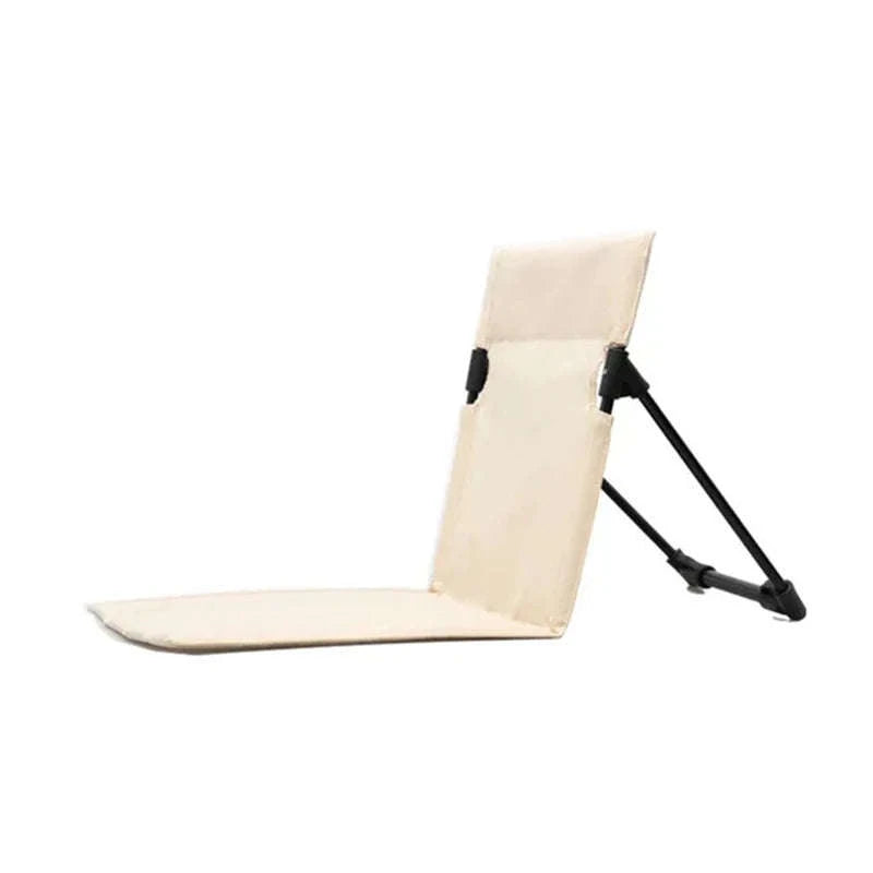 Portable Foldable Camping Floor Chair with Back Support-army green / China Mainland
