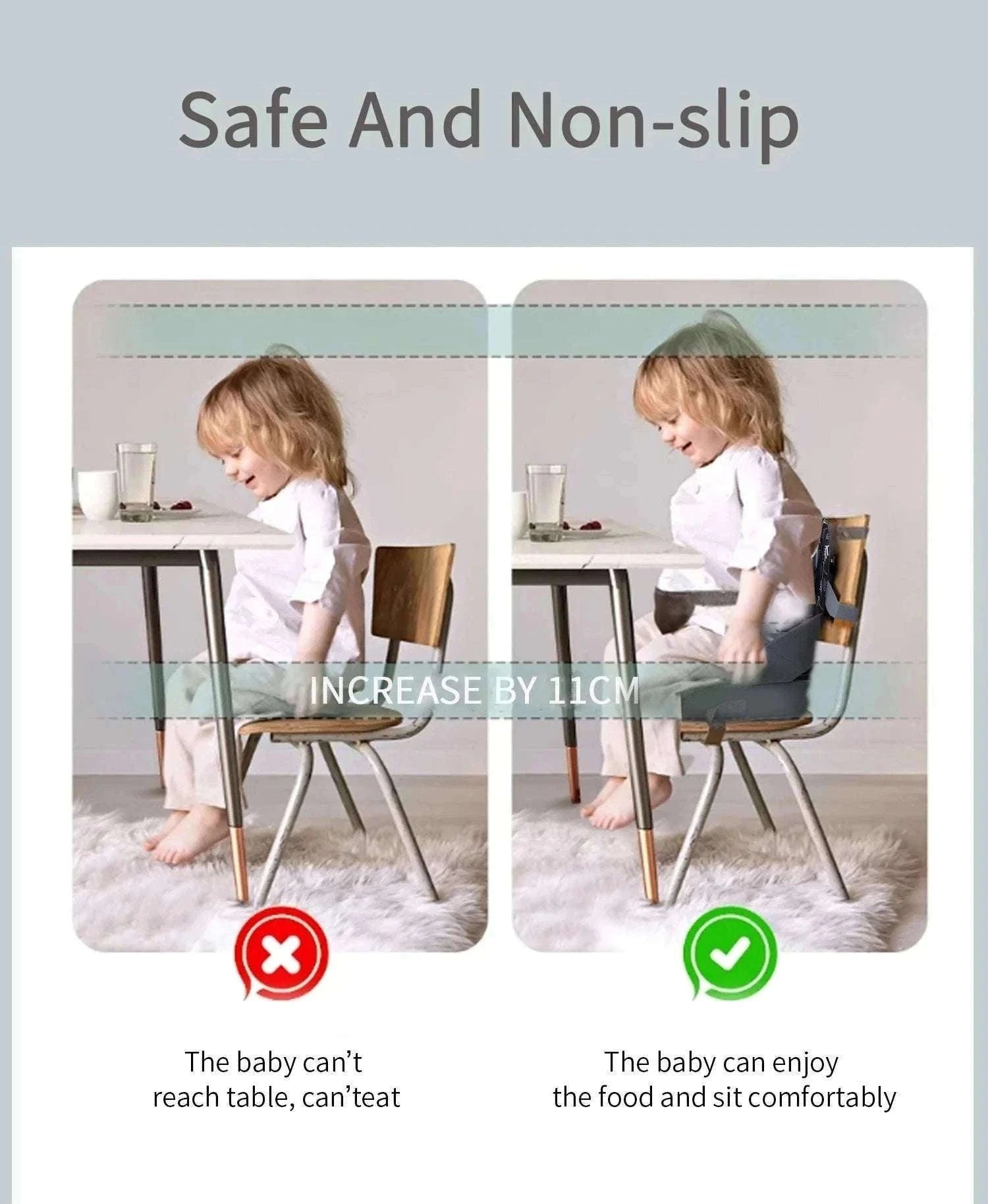 Portable Foldable Children's Booster Seat for Dining and Travel-Giraffe