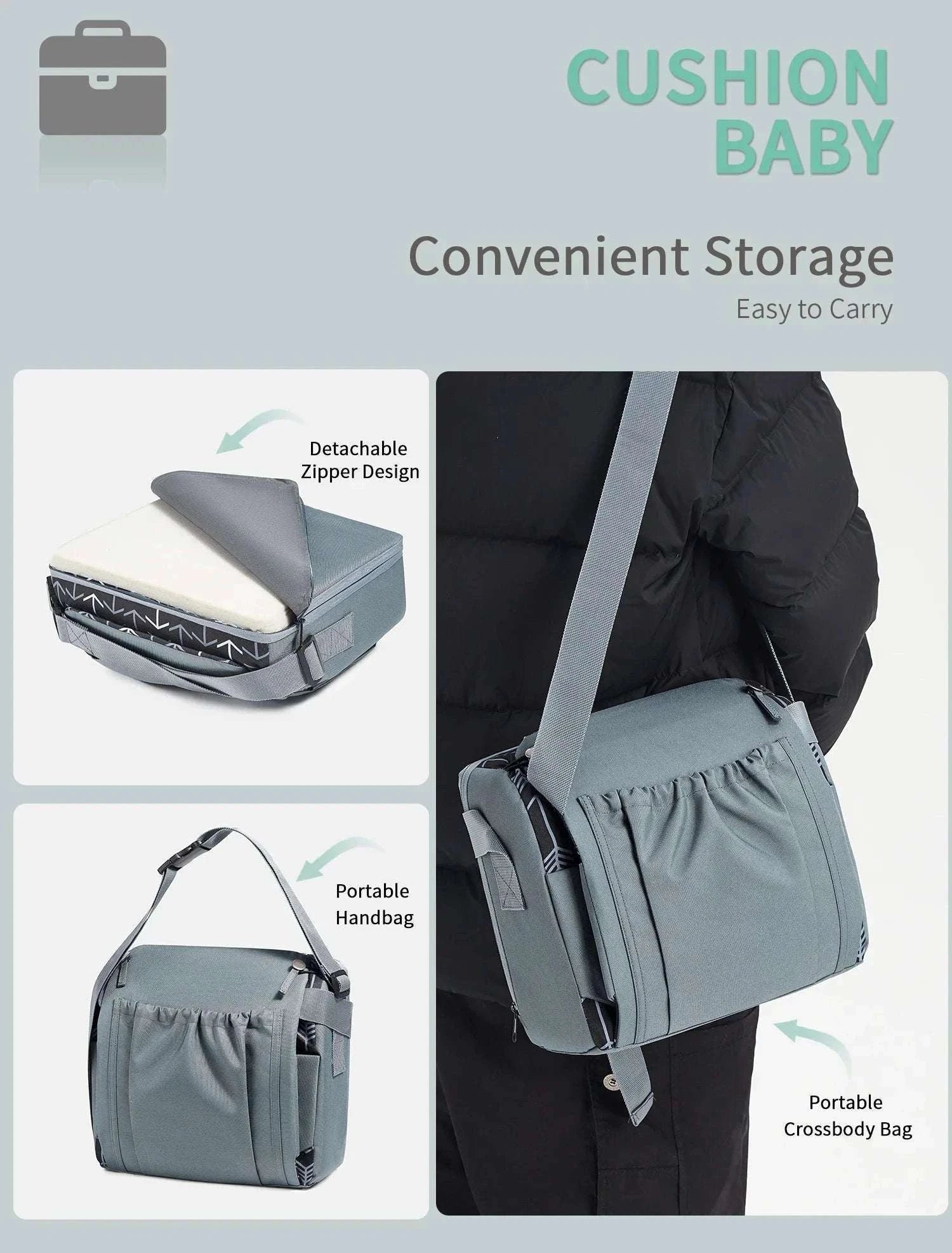 Portable Foldable Children's Booster Seat for Dining & Travel-