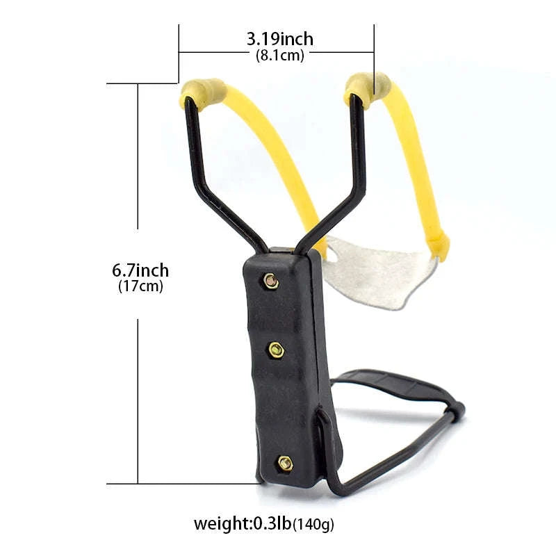 Portable Foldable Slingshot, Outdoor Wrist Support Slingshot, High Power Hunting Launcher.-black / United States