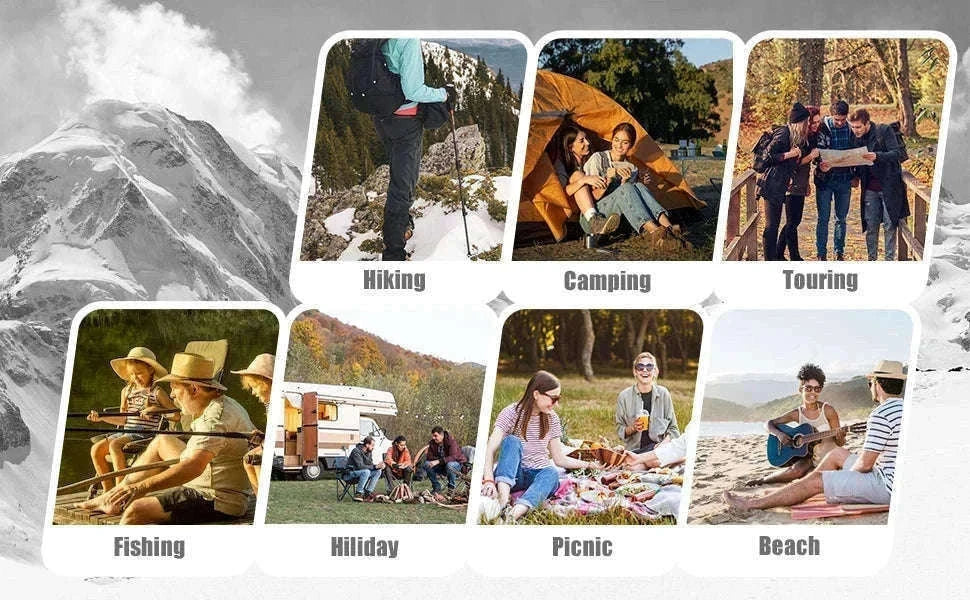 Portable Folding Camping Chair with Headrest Lightweight Aluminum Alloy-Beige