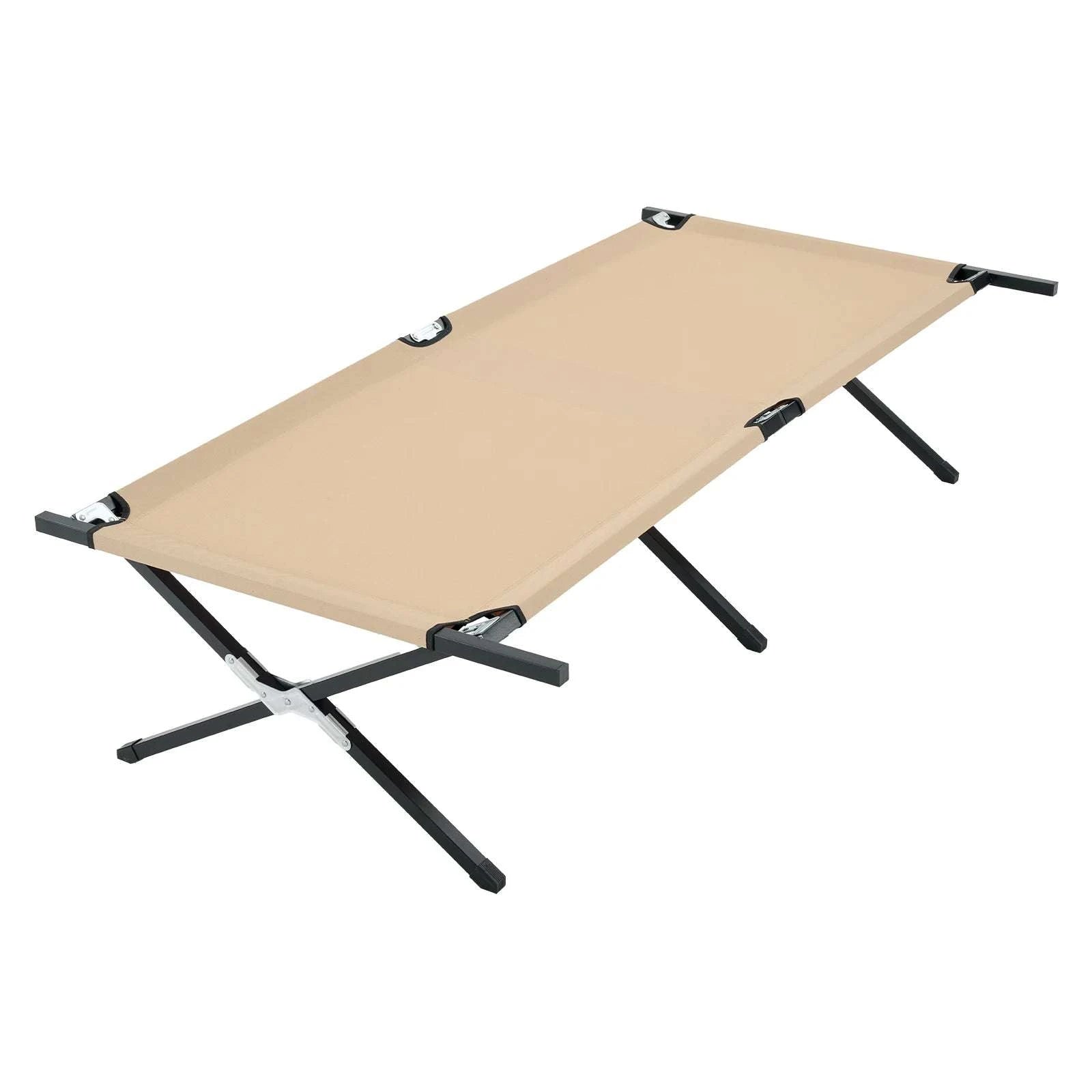 Portable Folding Camping Cot Bed 300 lbs Capacity 73" x 36"-Khaki / United States