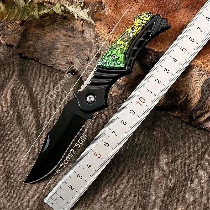 Portable Folding Fruit Knife for Outdoor and Everyday Cutting-light green