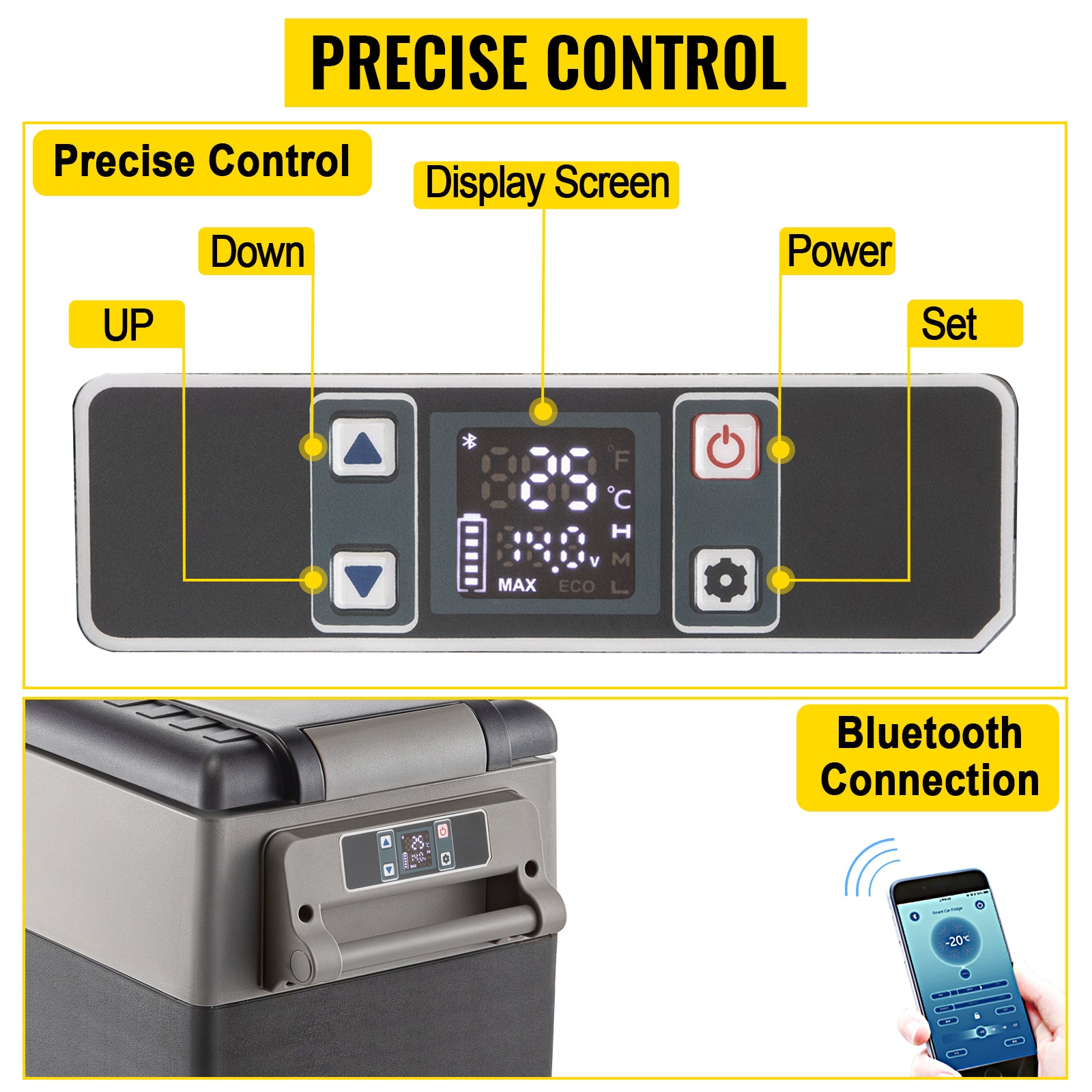 Kompresörlü Soğutmalı Taşınabilir Araba Buzdolabı Dondurucu