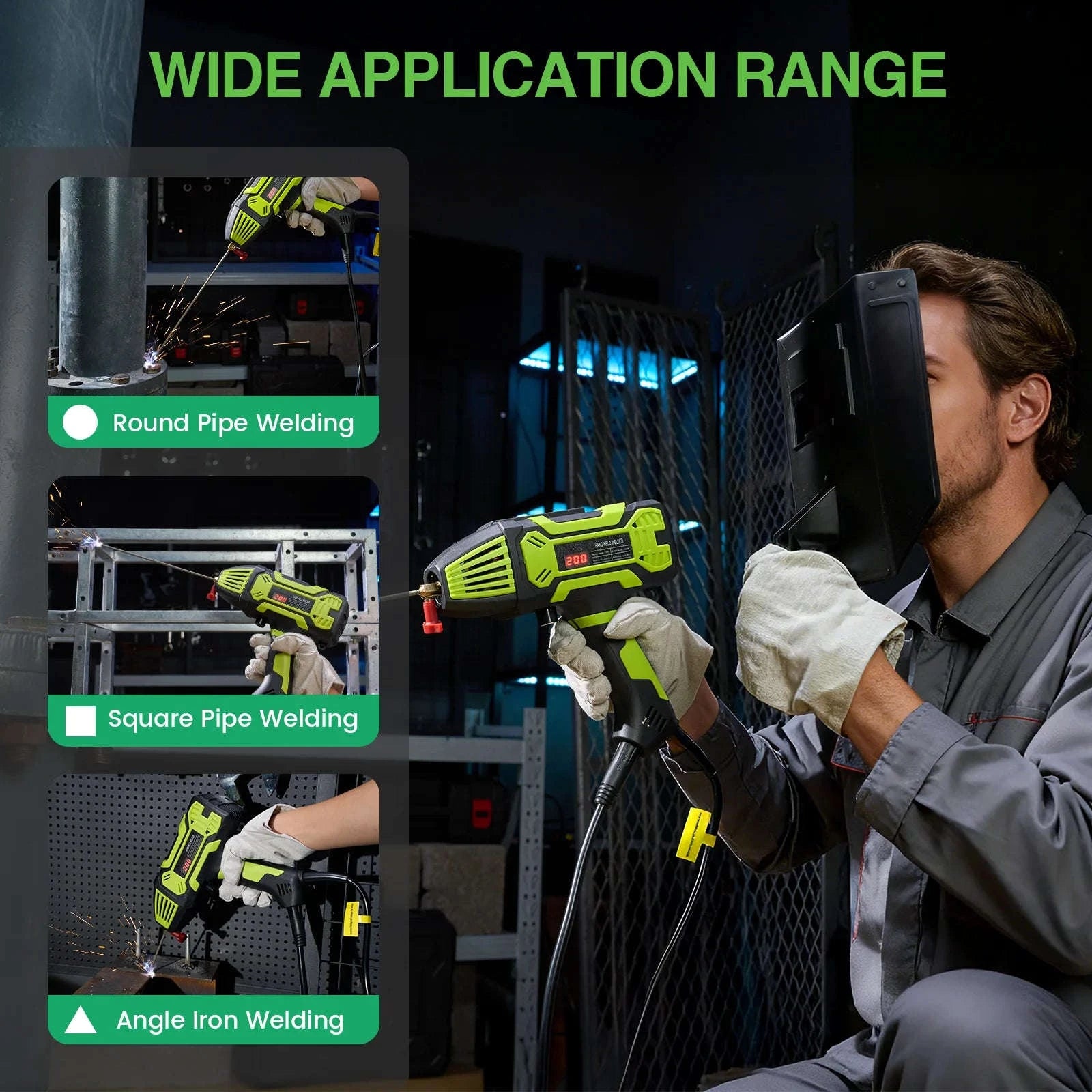 Portable Handheld Electric ARC Welder Kit 110V IGBT Inverter with Digital Display-United States