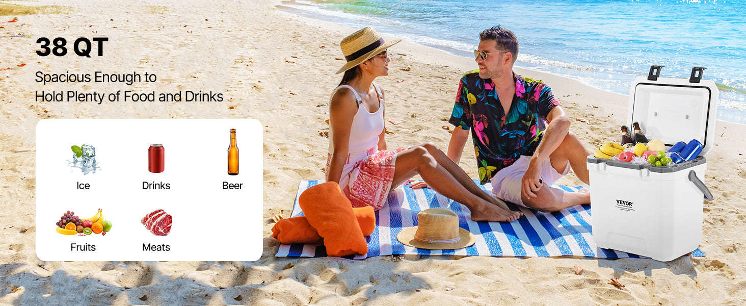 Portable Hard Cooler with Ice Retention, Heavy-Duty Handles and Cup Holder-16.5qt / United States