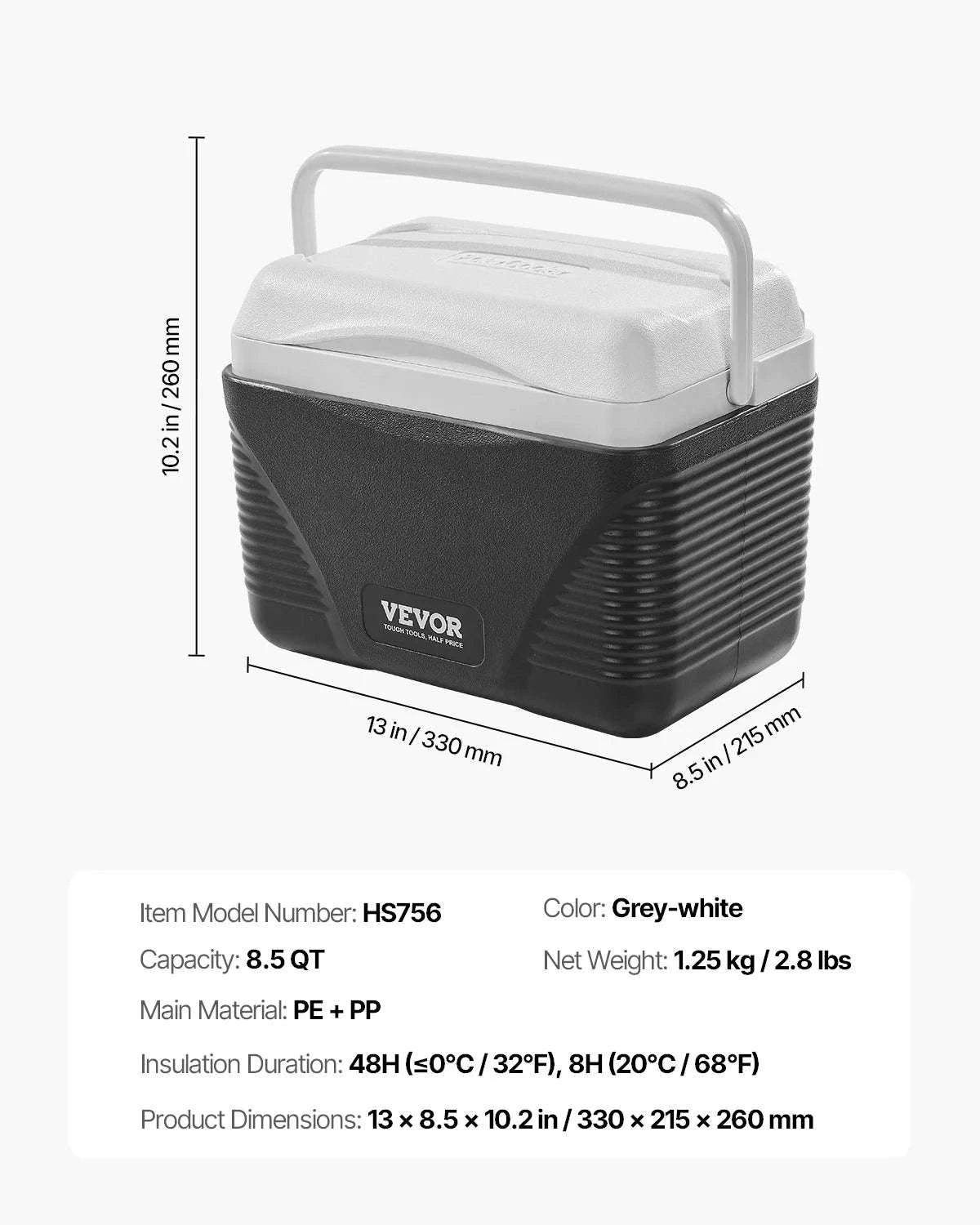 Portable Hard Cooler with Ice Retention, Heavy-Duty Handles and Cup Holder-16.5qt / United States
