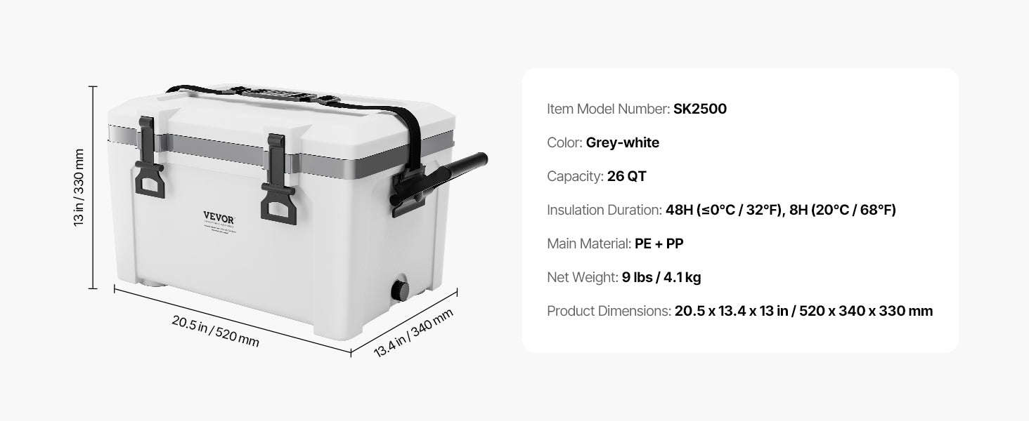 Portable Hard Cooler with Ice Retention, Heavy-Duty Handles and Cup Holder-16.5qt / United States