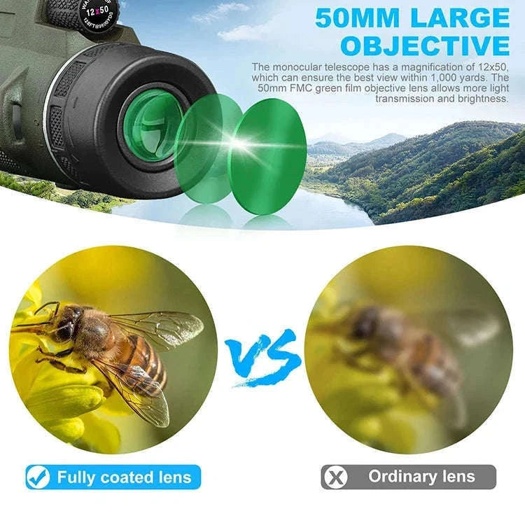 Portable HD Monocular Telescope for Outdoor Adventures-G872D-Green suit2