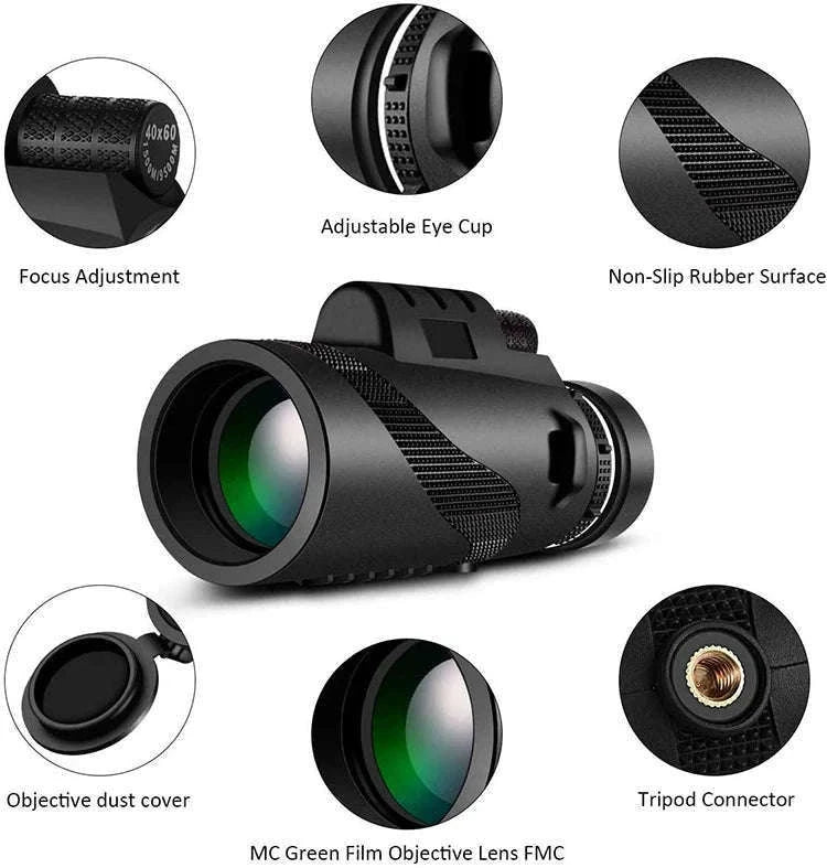 Portable HD Monocular Telescope for Outdoor Adventures-G872D-Green suit2