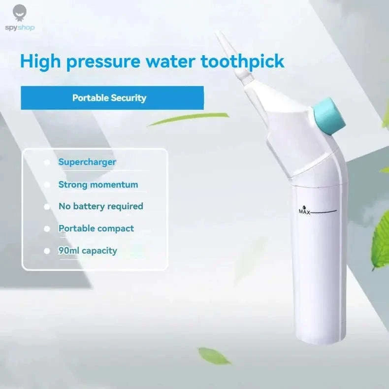 Portable High-Pressure Oral Irrigator – Travel-Friendly Deep Cleaning Water Jet-black