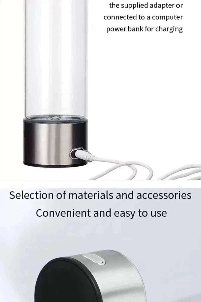 Portable Hydrogen-Rich Water Cup USB Rechargeable 420ml-style 2Upgraded