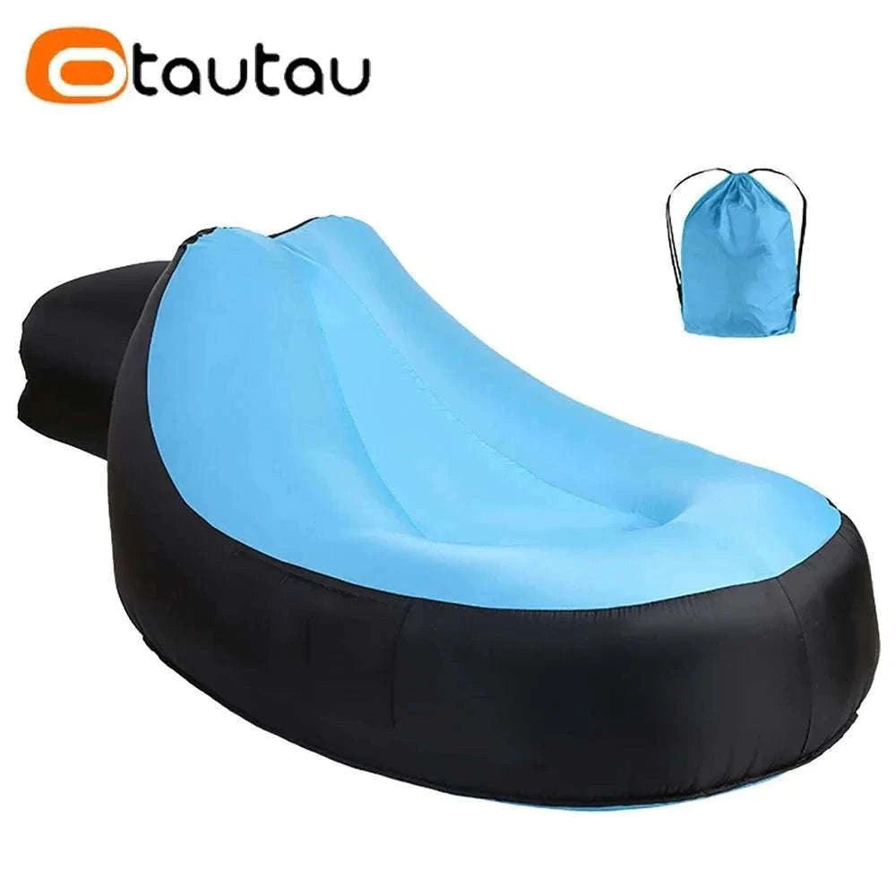 Portable Inflatable Lounger for Camping, Beach Relaxing-green