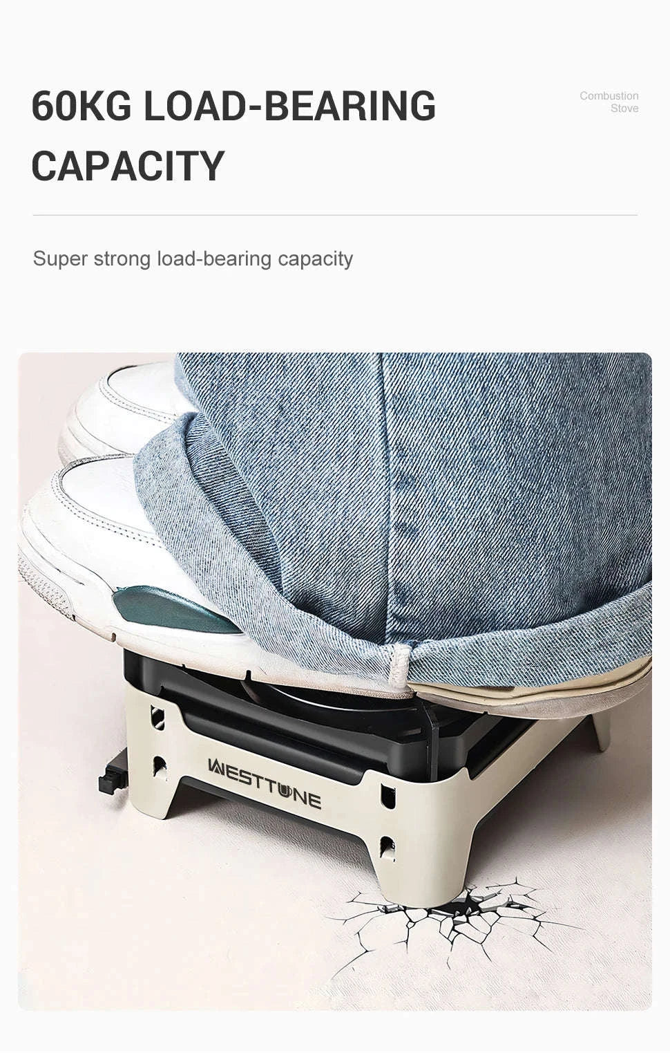 Portable Infrared Gas Stove with Electronic Ignition for Camping-Round White