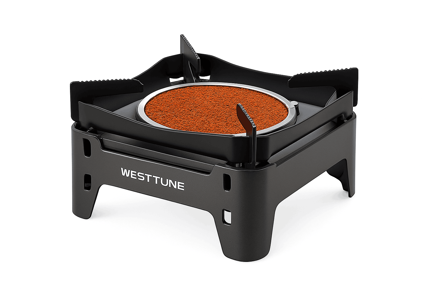 Portable Infrared Gas Stove with Electronic Ignition for Camping-Round White